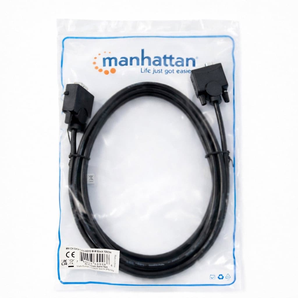 Cavo monitor SVGA standard M/M 3,0 mt NERO - 2