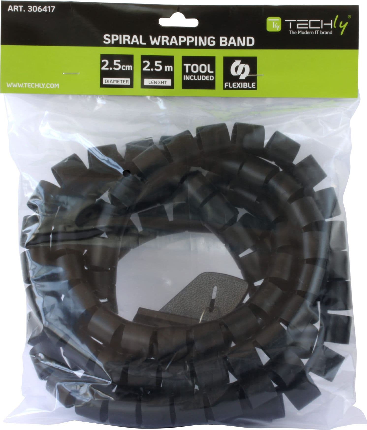Guaina Raccogli Cavi &oslash 25mm Lunghezza 2,5 m con Inseritore - 2