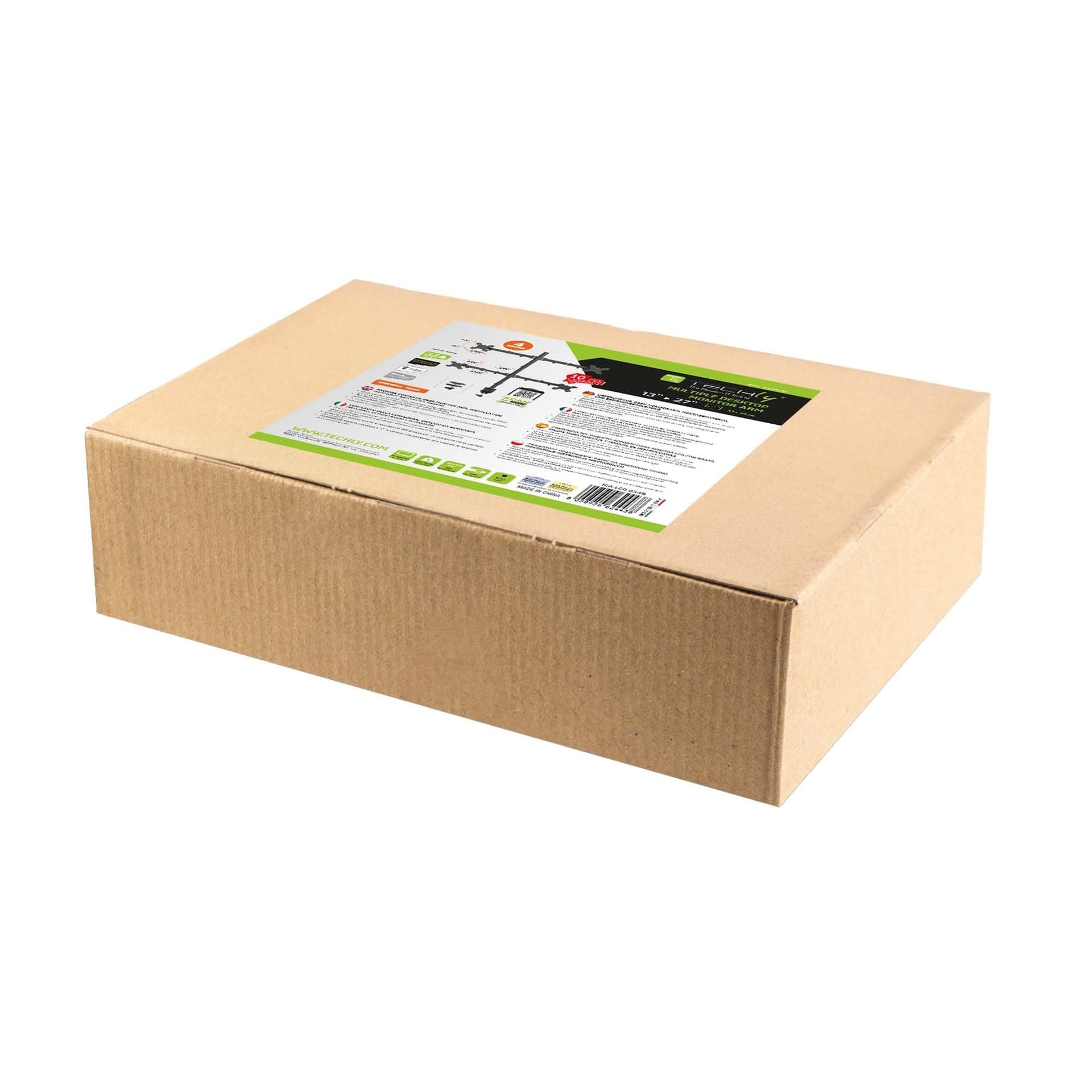 Supporto da Scrivania per 4 Monitor 13-27'' a Morsetto o Vite Passante - 2