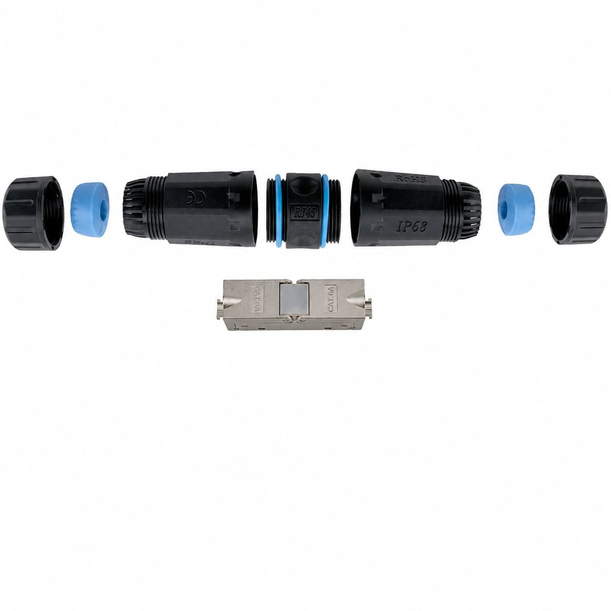 Connettore da Esterno per Cavo Cat.6A e Cat.7 IP68 Toolless - 3