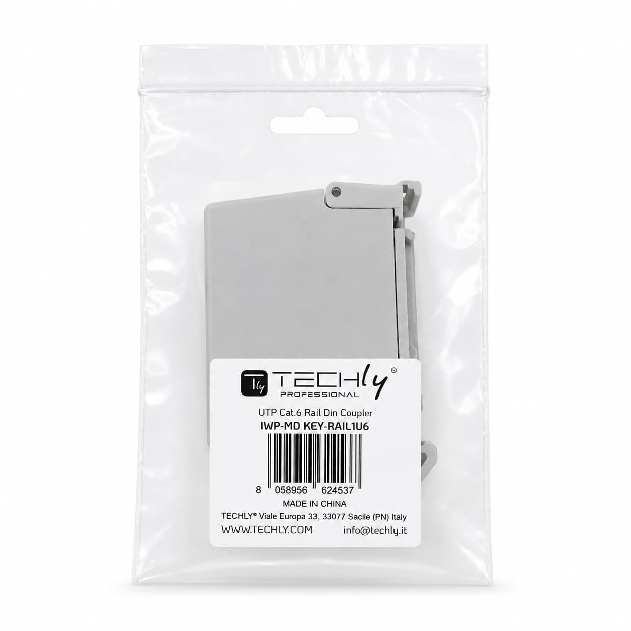 Adattatore per Guida DIN Cat.6 RJ45 F/F UTP - 2