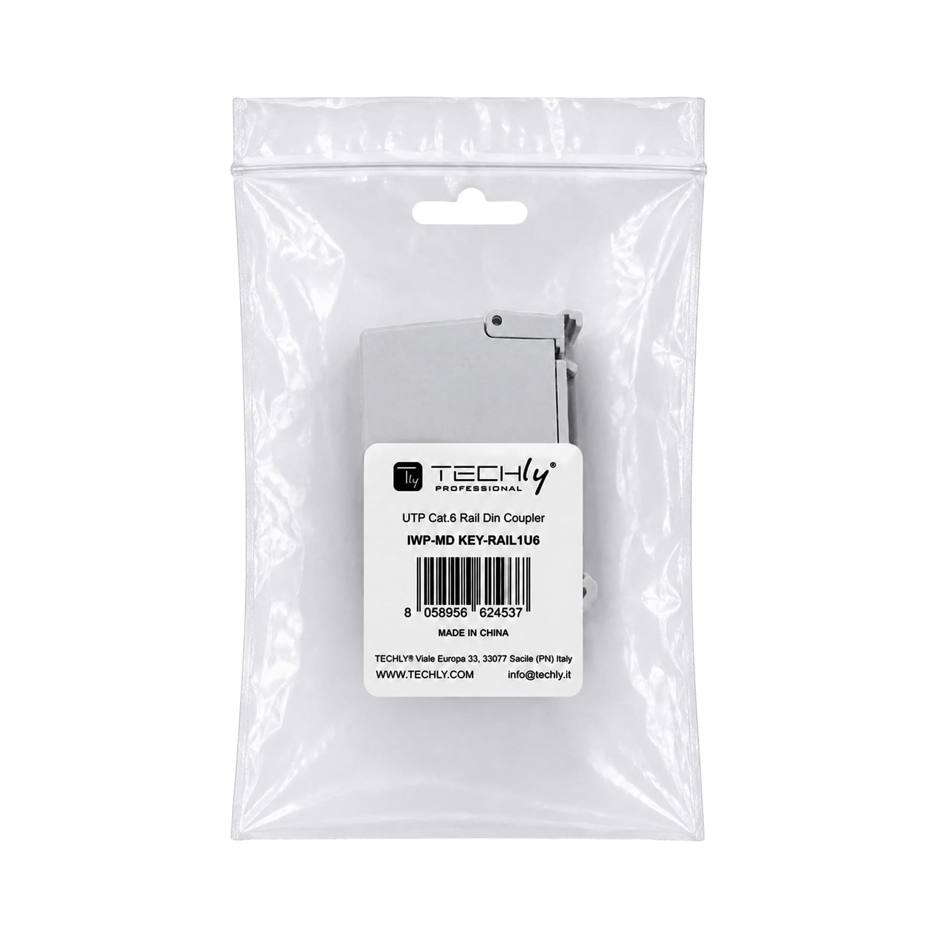 Adattatore per Guida DIN Cat.6 RJ45 F/F UTP - 13