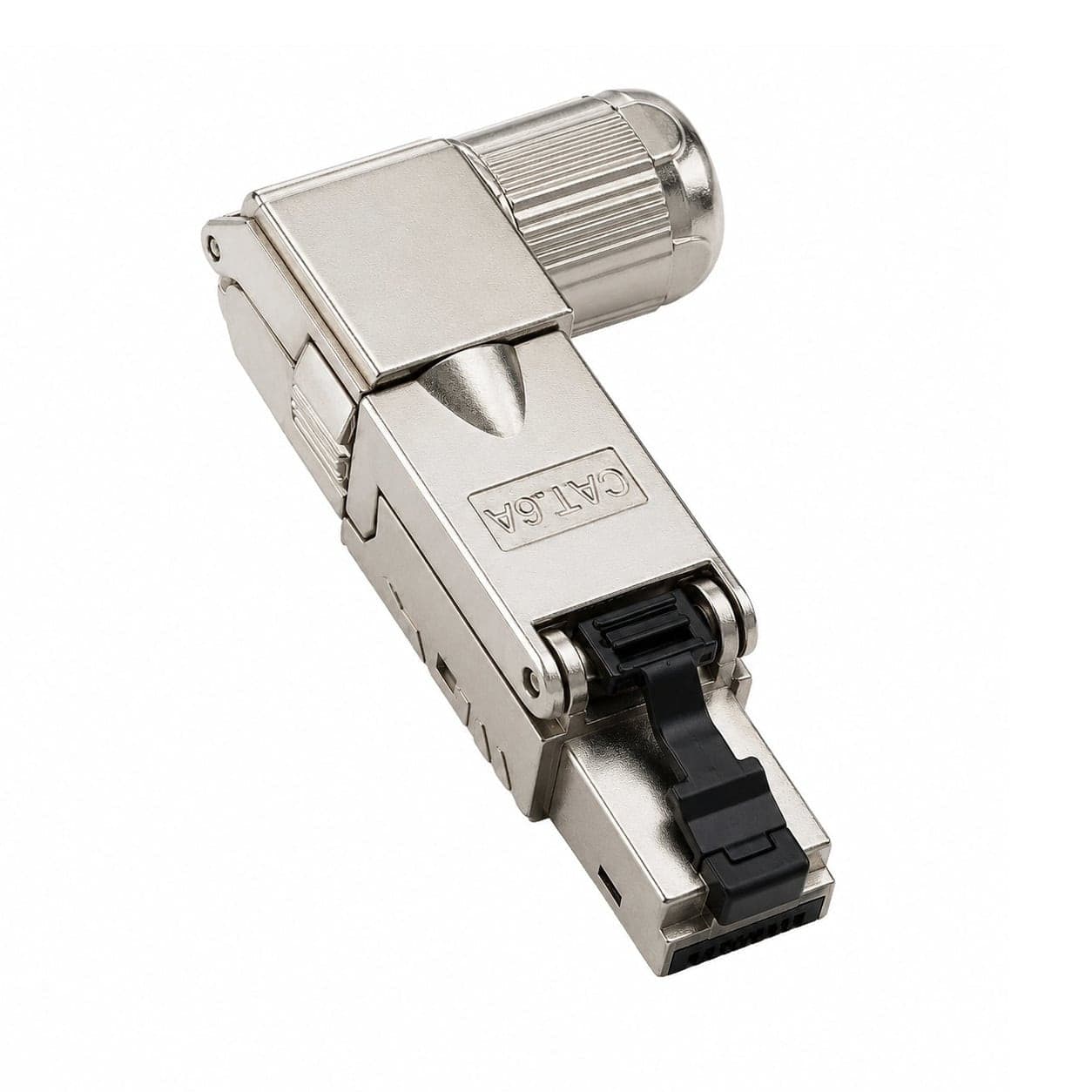 Connettore Plug RJ45 8P8C Cat.6A Schermato STP con Angolo di 90&deg - 4