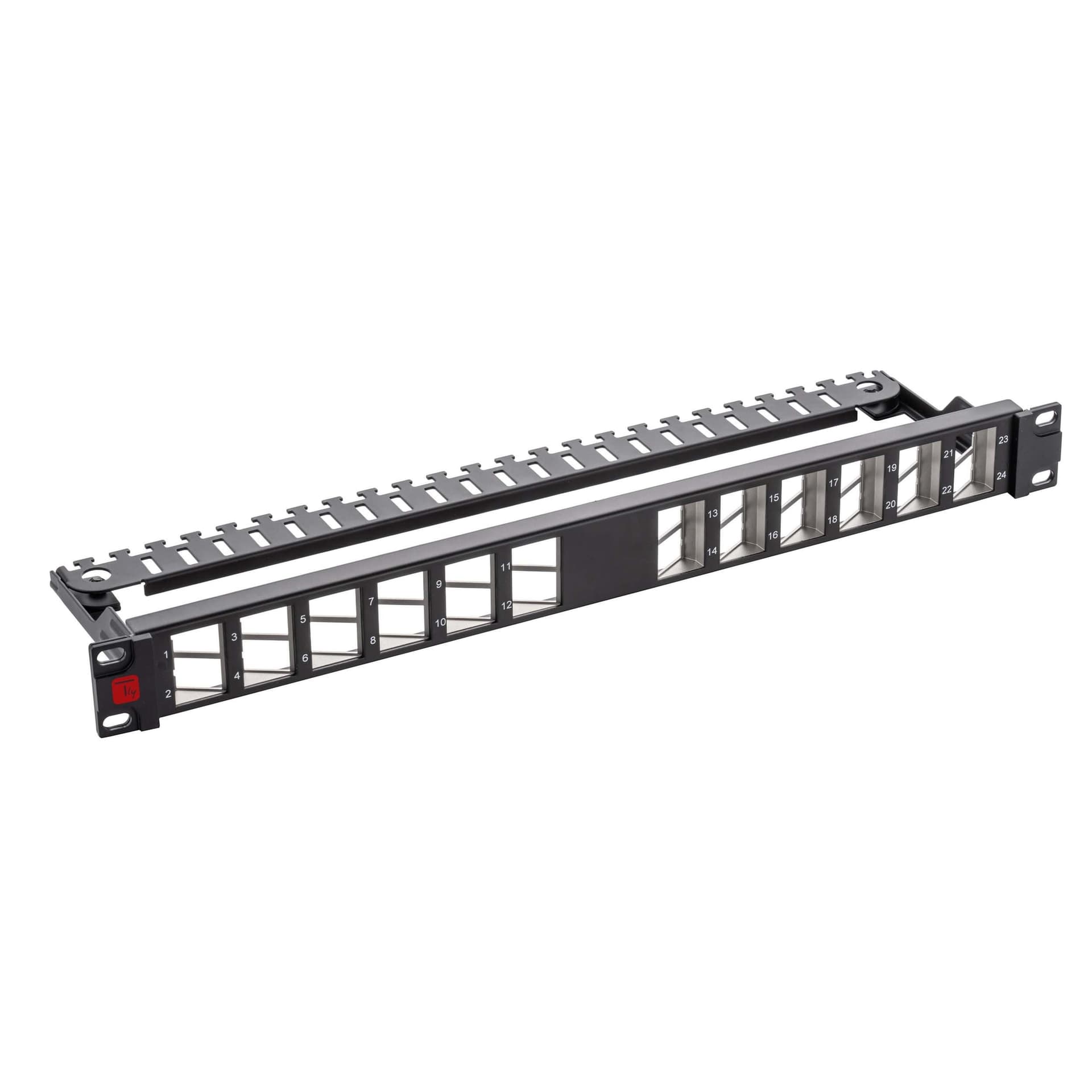 Pannello Patch di Distribuzione FTP 1U 24 Posti RJ45 Uscita Inclinata - 4