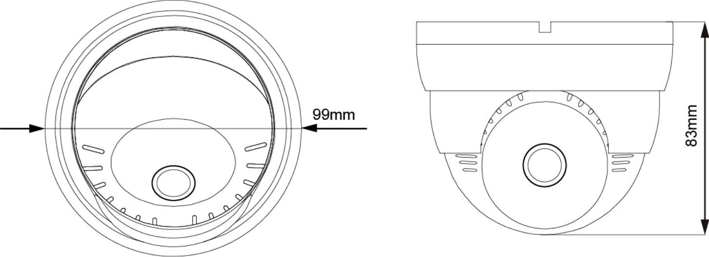 Telecamera CCTV Dome Quadbrid 5MP IR, DGC5002MAT - 2
