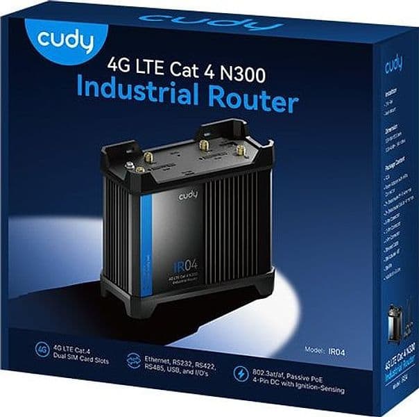 Router Wi-Fi Industriale 4G LTE con Sim Cat 4 N300 PoE, IR04 - 2