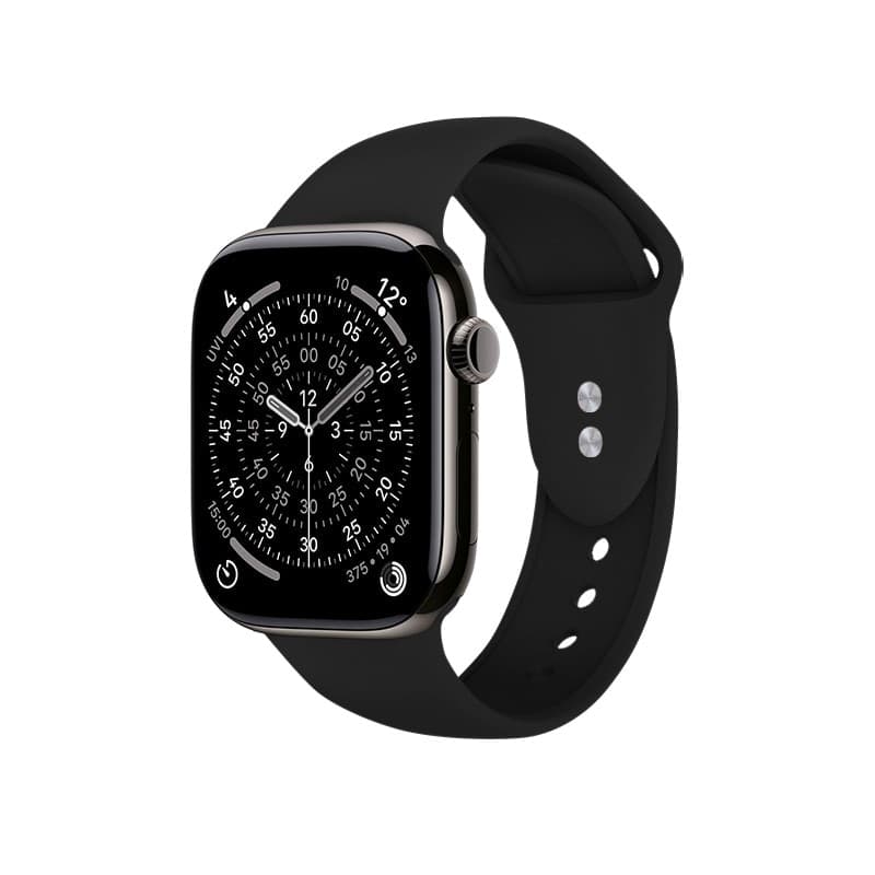 Crong Liquid - Cinturino per Apple Watch 44/45/46/49 mm (Nero) - 6