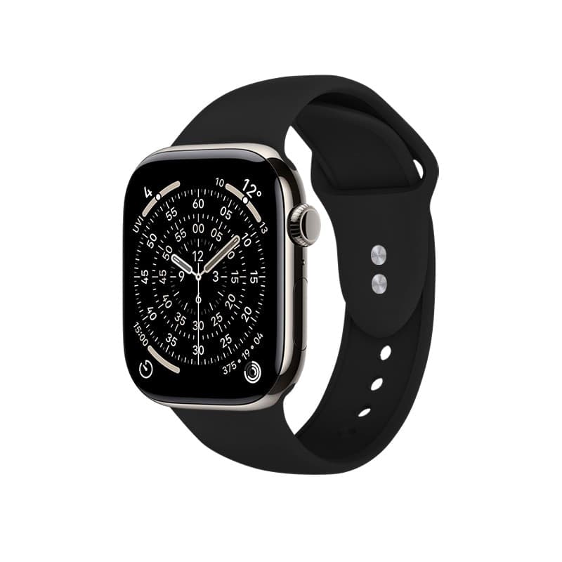 Crong Liquid - Cinturino per Apple Watch 44/45/46/49 mm (Nero) - 8