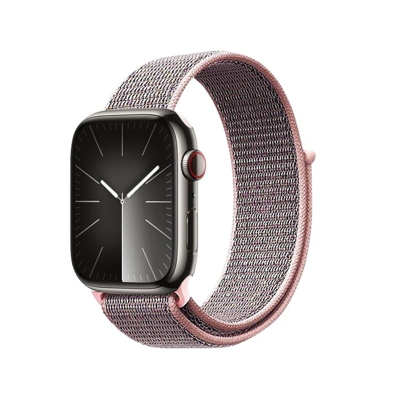 Crong Nylon - Cinturino Sportivo per Apple Watch 38/40/41/42 mm (Rosa Chiaro) - 2