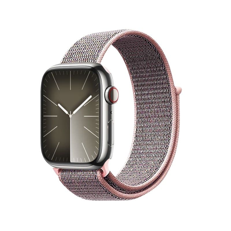 Crong Nylon - Cinturino Sportivo per Apple Watch 38/40/41/42 mm (Rosa Chiaro) - 4