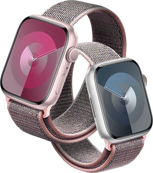 Crong Nylon - Cinturino Sportivo per Apple Watch 38/40/41/42 mm (Rosa Chiaro) - 7