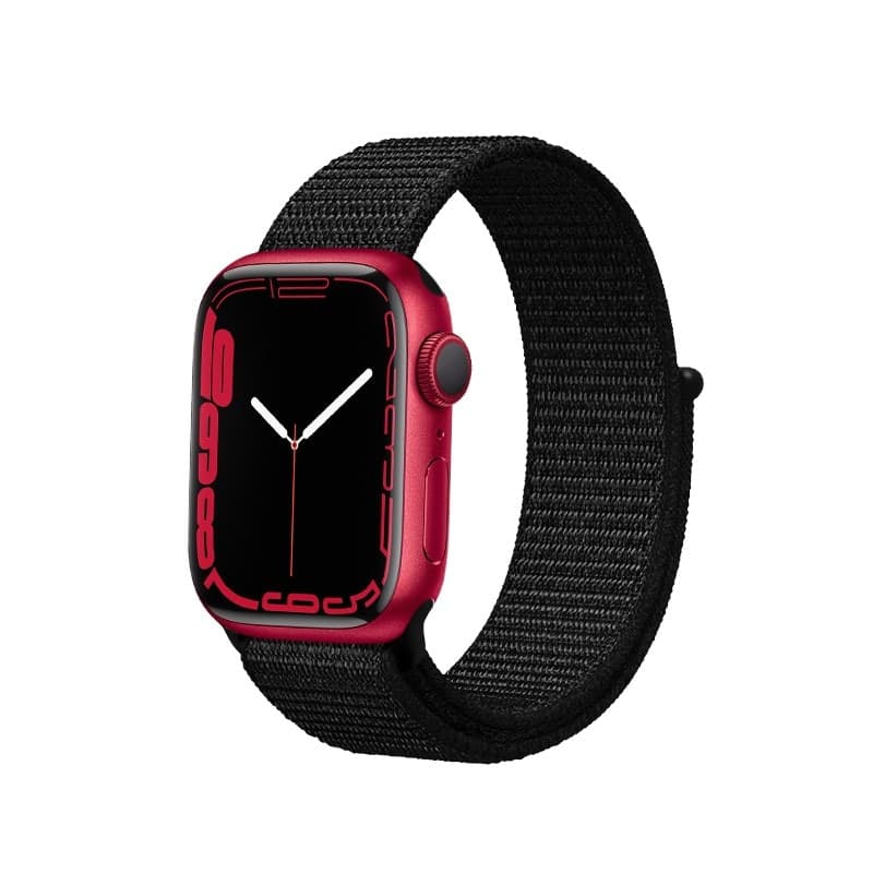 Crong Nylon Reflex - Cinturino Sportivo per Apple Watch 44/45/46/49 mm (Nero) - 2