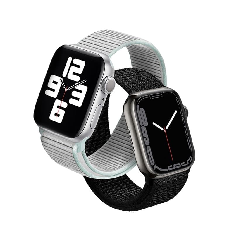 Crong Nylon Reflex - Cinturino Sportivo per Apple Watch 44/45/46/49 mm (Nero) - 5