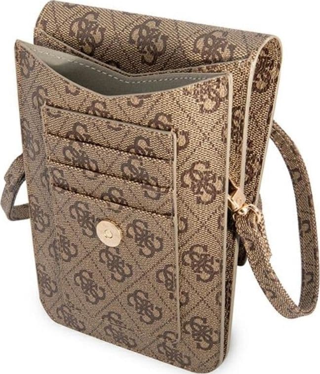 Guess 4G Big Metal Logo Phone Bag - Bag with a smartphone compartment (brown) - 4