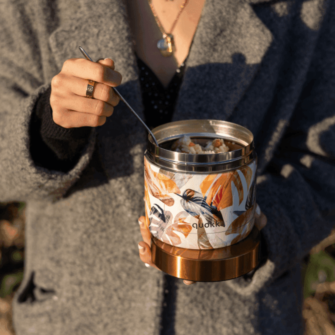 Quokka Whim Food Jar - Contenitore termico per il pranzo / Thermos per il pranzo 600 ml (Autunno) - 2