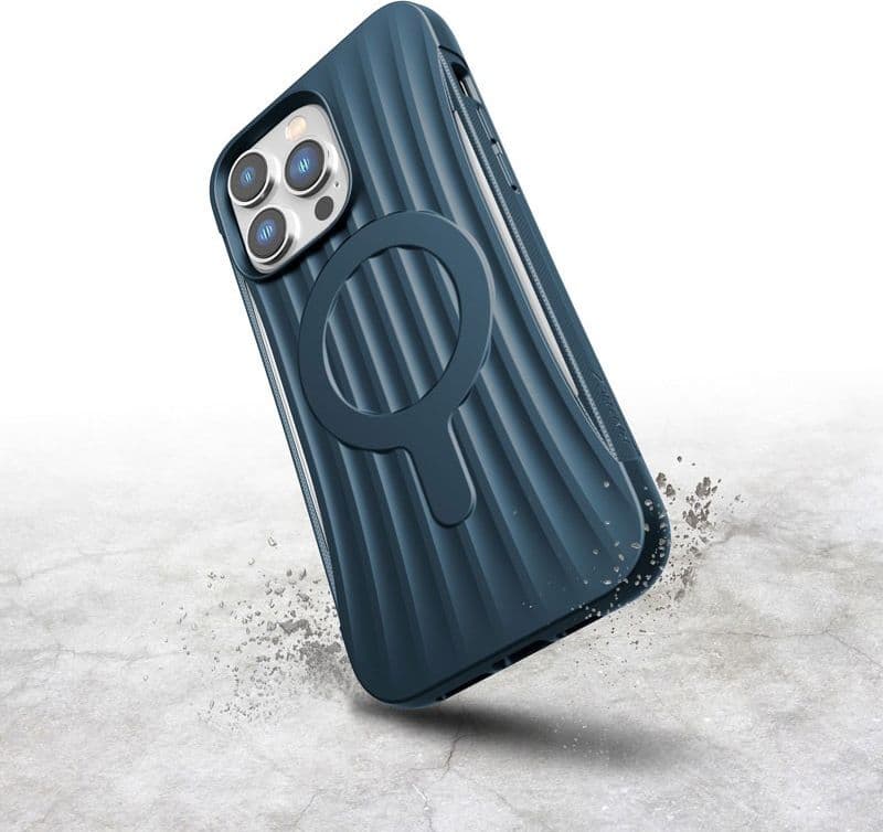 X-Doria Raptic Clutch MagSafe - Biodegradable case for iPhone 14 Pro Max (Drop-Tested 3m) (Marine Blue) - 6