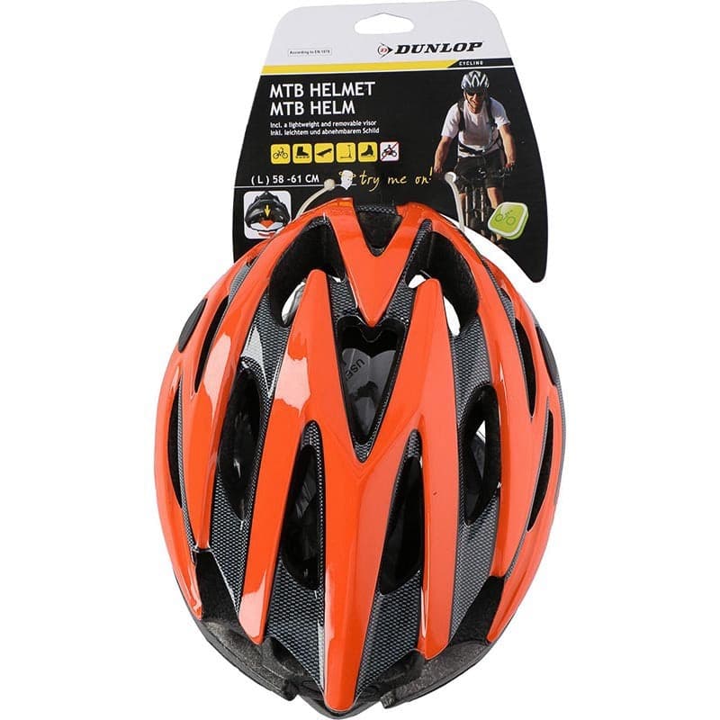 Dunlop - MTB bike helmet s. L (Orange/Black) - 4