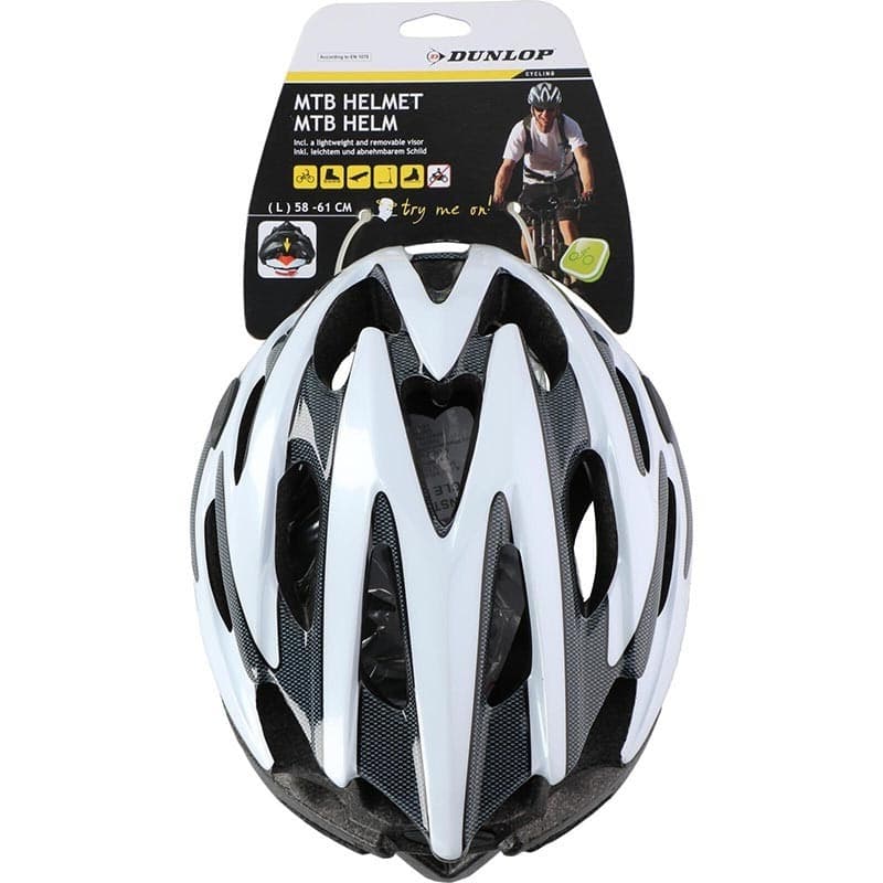 Dunlop - MTB bike helmet s. L (White/Black) - 3