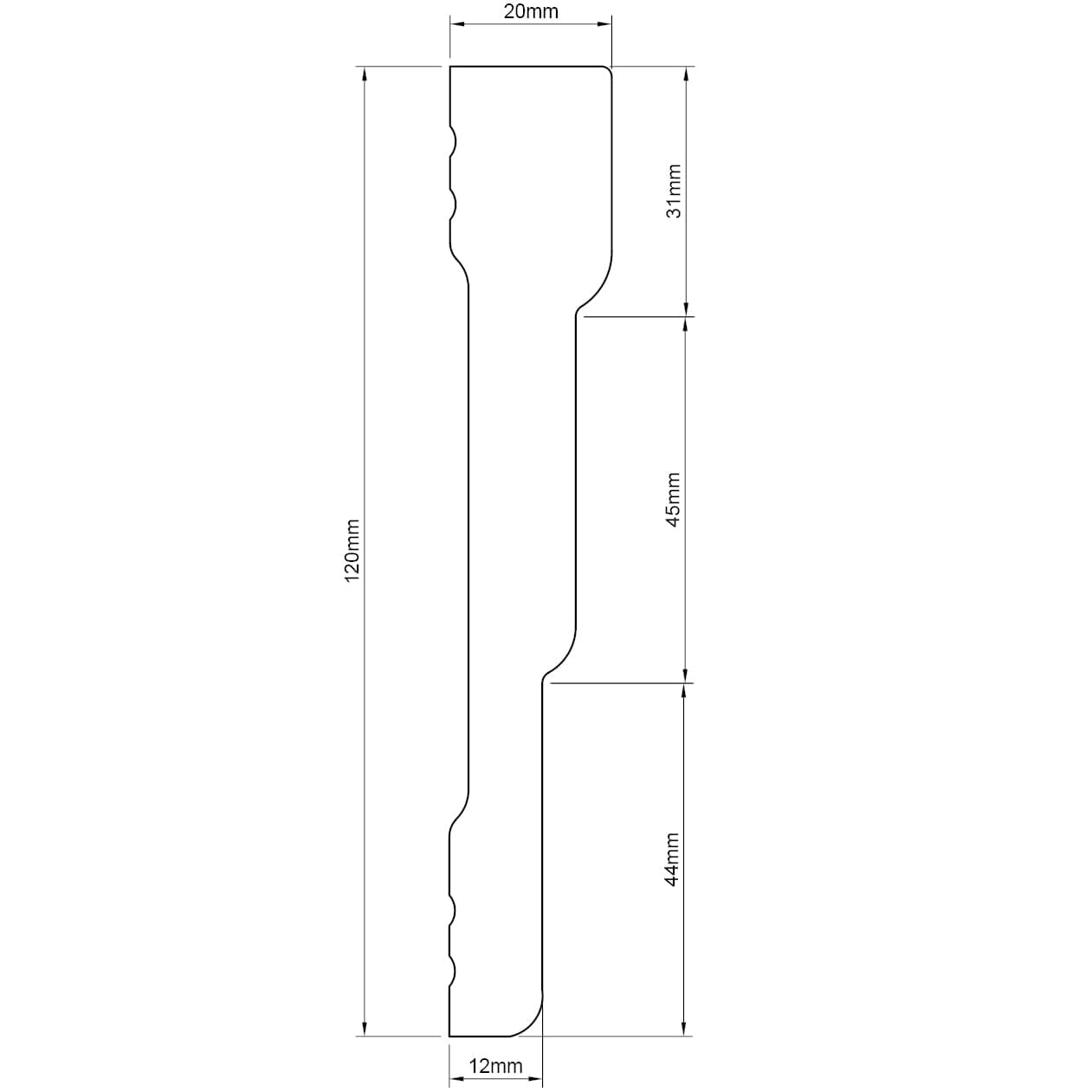 Cornice per Esterno in Polimero HPS 120x20x2500 mm – JH21 – Venduta al Metro Lineare - 6