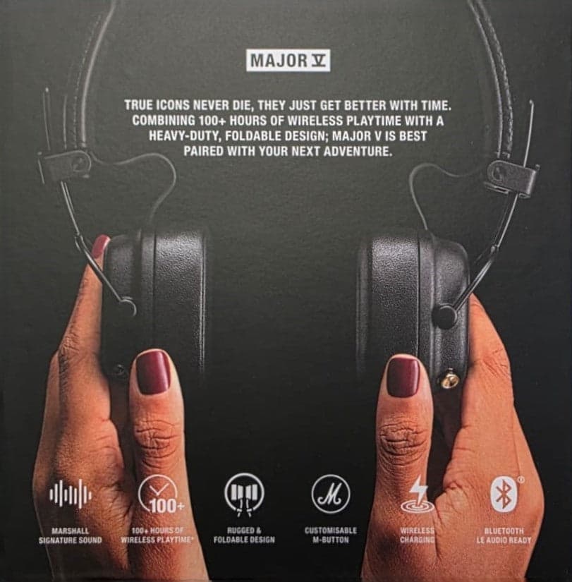 Marshall Major V Cuffie Wireless On Ear Black - 5