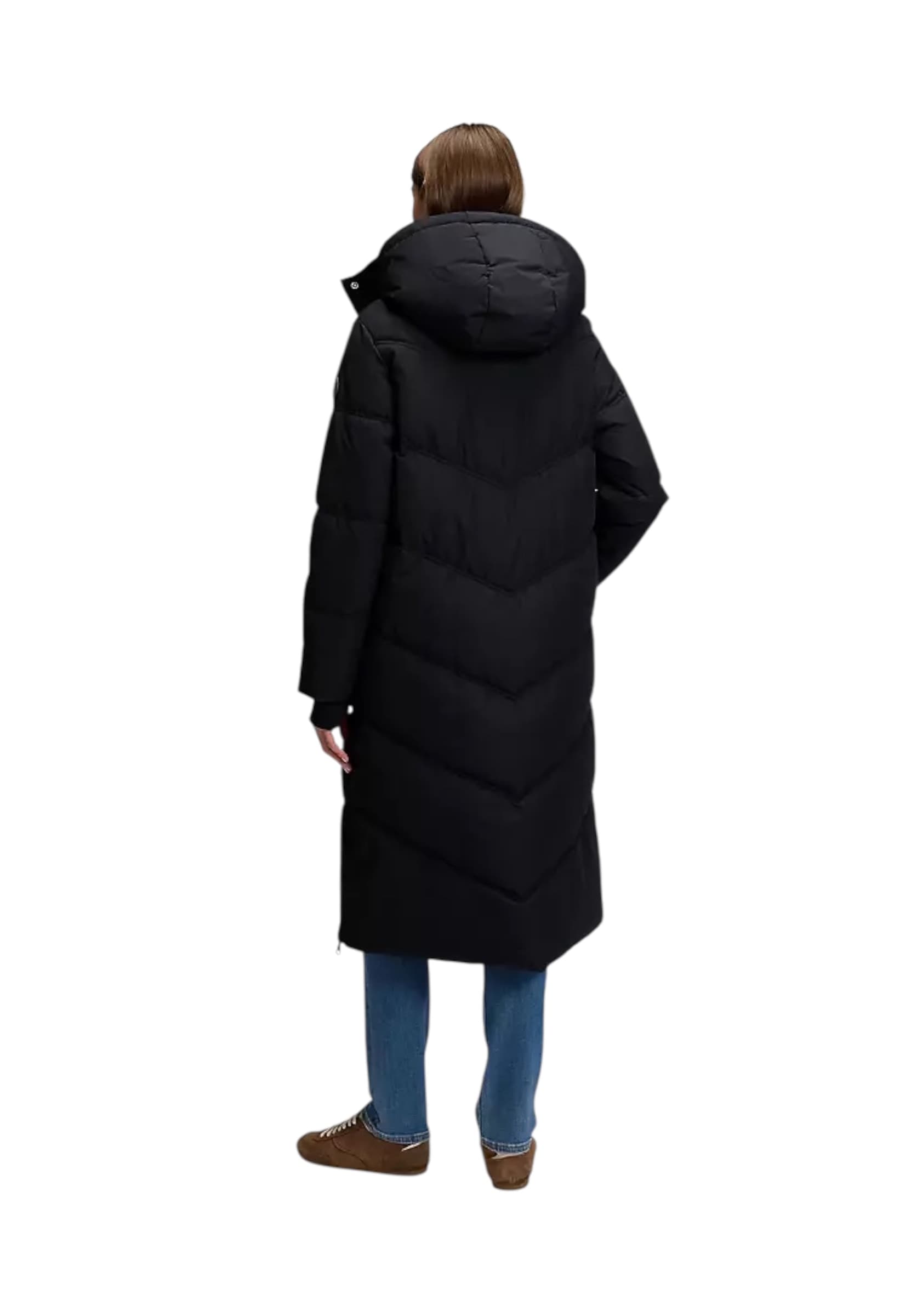 LEE JEANS Piumino lungo con cappuccio Donna  con zip - 2
