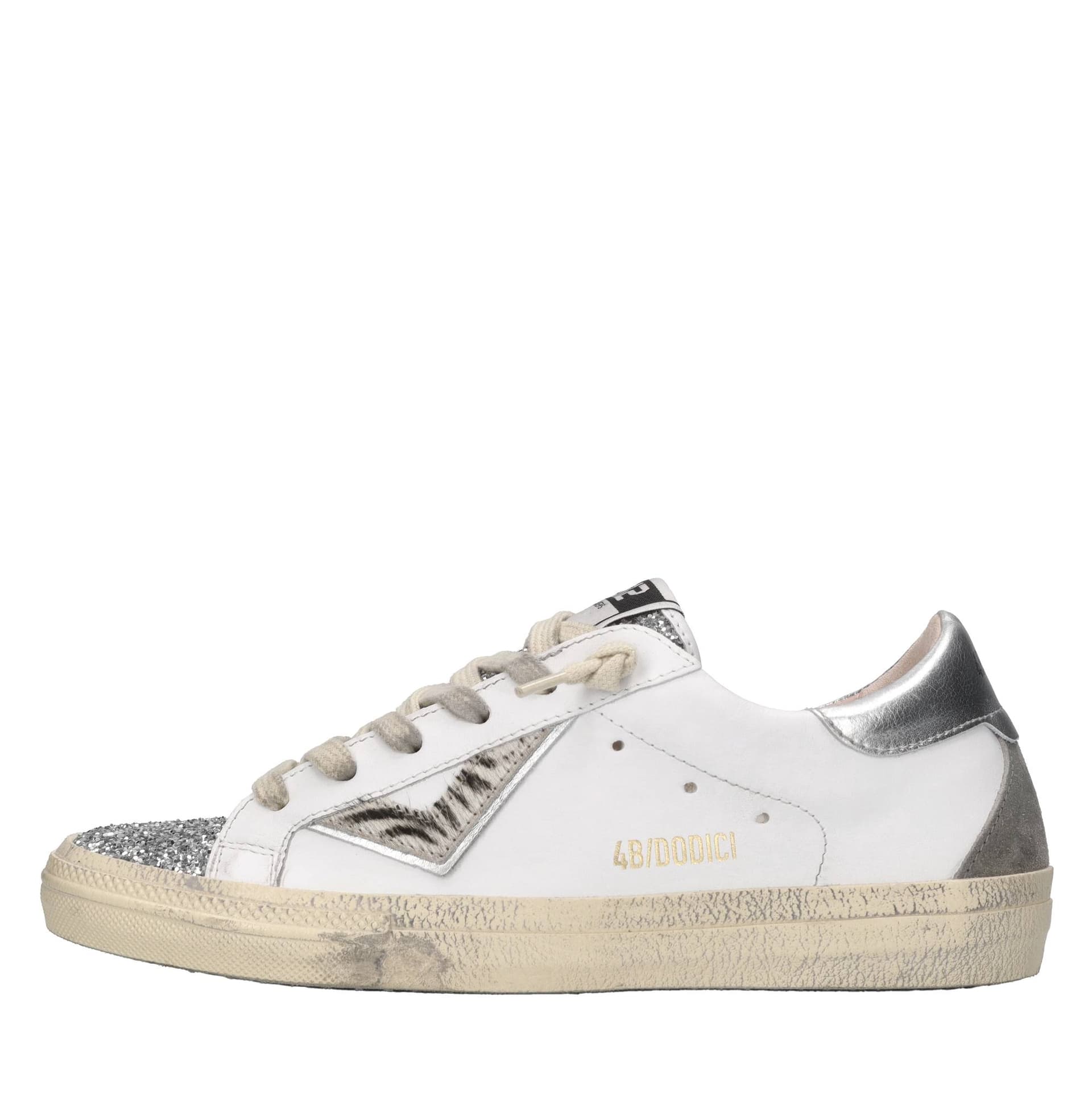 4B12  Sneakers Argento - 2