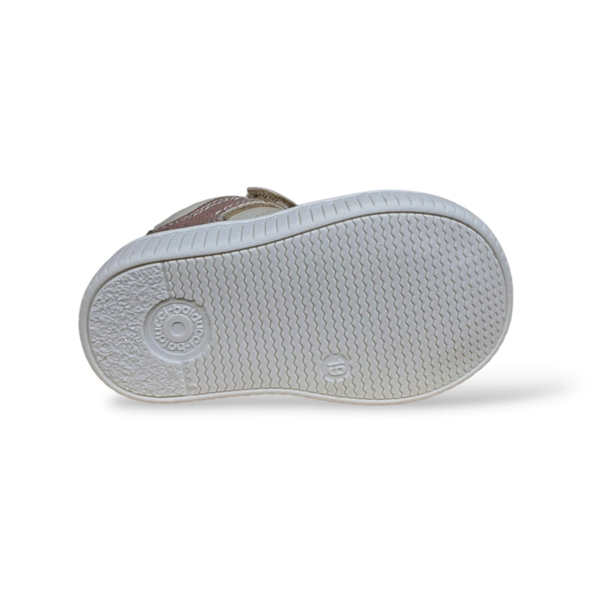 Balducci Cita Scarpe Primi Passi Bambine Bianco Platino Cipria Glitter | Laccio Elastico e Velcro Tallone Rinforzato Fondo Flessibile Arco Plantare | Taglia 19-24 | Scarpetteria Gica - 5