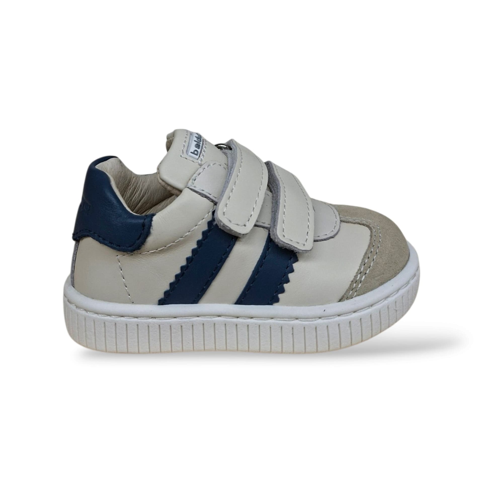 Balducci Cita Scarpe Primi Passi Bambini Beige Bluette | Velcro Tallone Rinforzato Fondo Flessibile Arco Plantare Pelle Suede | Taglia 19-24 | Scarpetteria Gica - 6