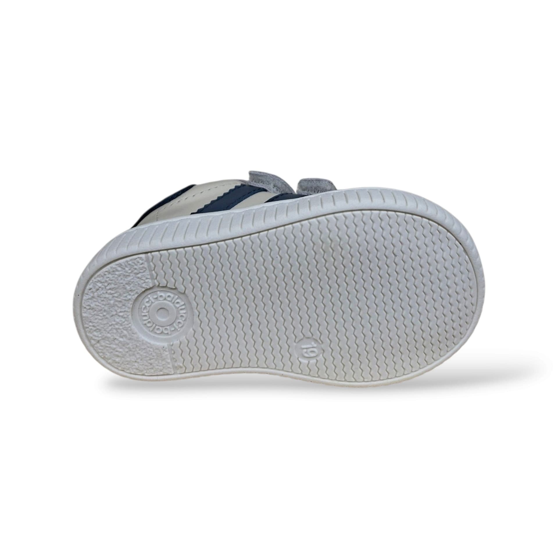 Balducci Cita Scarpe Primi Passi Bambini Beige Bluette | Velcro Tallone Rinforzato Fondo Flessibile Arco Plantare Pelle Suede | Taglia 19-24 | Scarpetteria Gica - 5