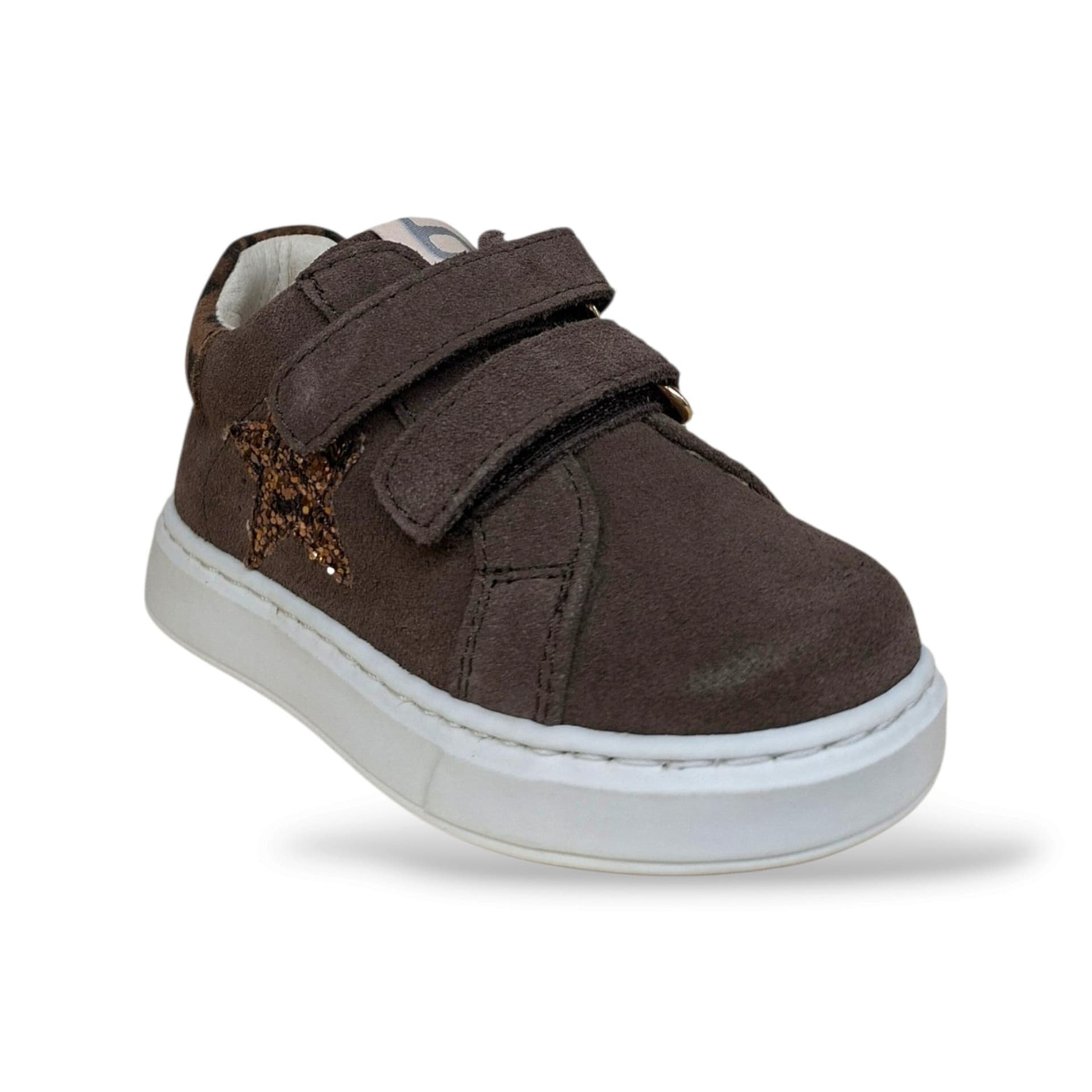 Balducci Cita Scarpe Primi Passi Bambine Marrone Maculato | Velcro Tallone Rinforzato Fondo Flessibile Arco Plantare Suede Crosta Animal Print | Taglia 20-26 | Scarpetteria Gica - 2