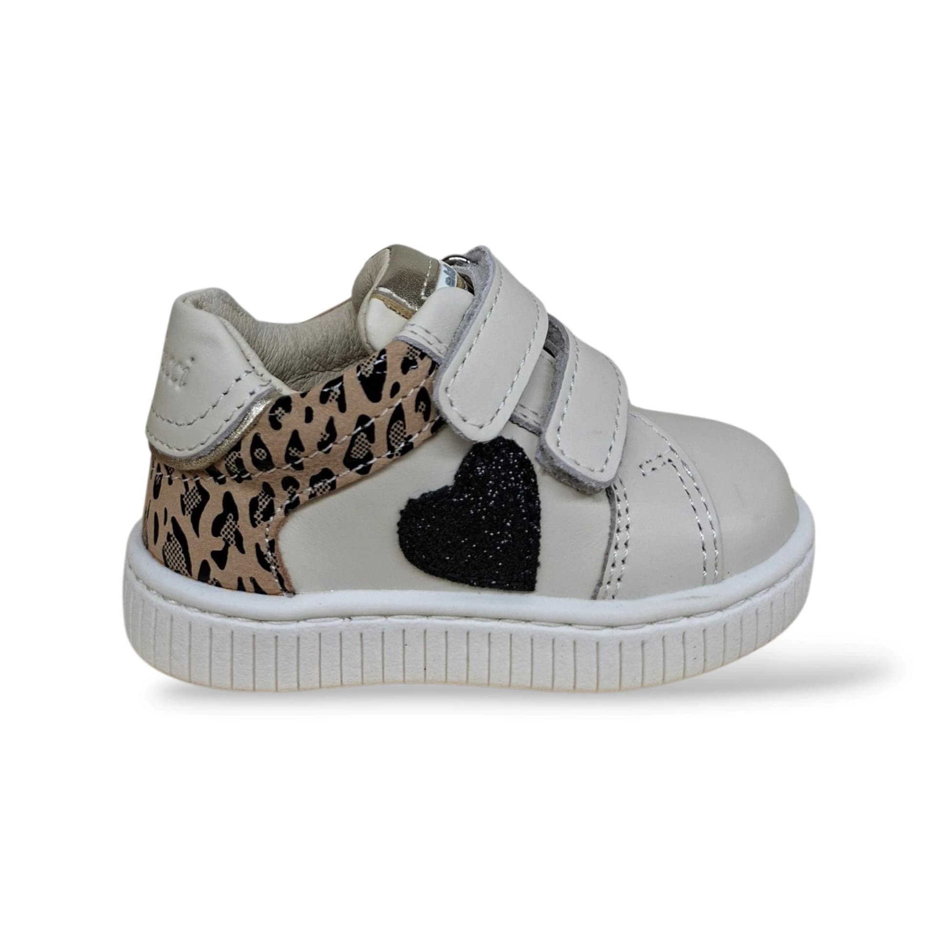 Balducci Cita Scarpe Primi Passi Bambine Bianco Nero Maculato | Velcro Tallone Rinforzato Fondo Flessibile Arco Plantare Animal Print | Taglia 19-24 | Scarpetteria Gica