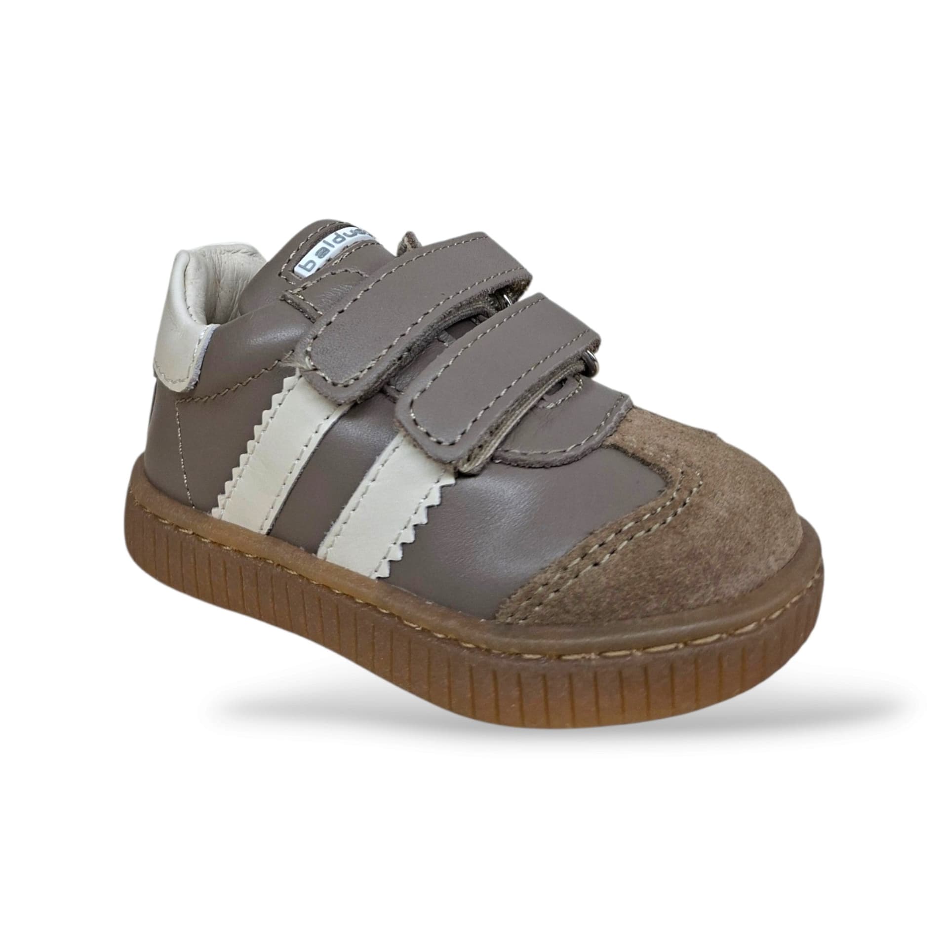 Balducci Cita Scarpe Primi Passi Bambini Taupe Camel | Velcro Tallone Rinforzato Fondo Flessibile Arco Plantare Pelle Suede | Taglia 19-24 | Scarpetteria Gica - 2