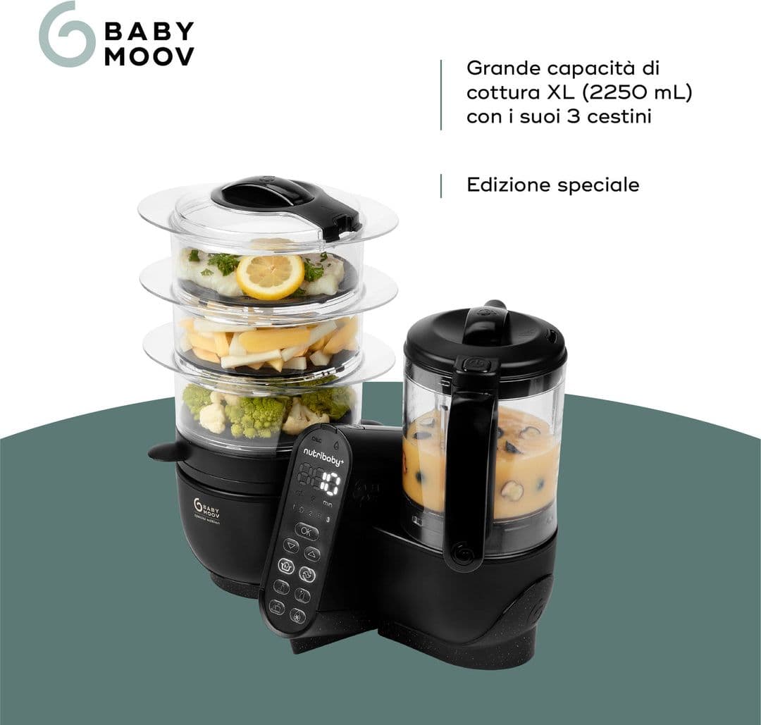 Cuocipappa Babymoob Nutribaby+ XL Mineral Black - 2
