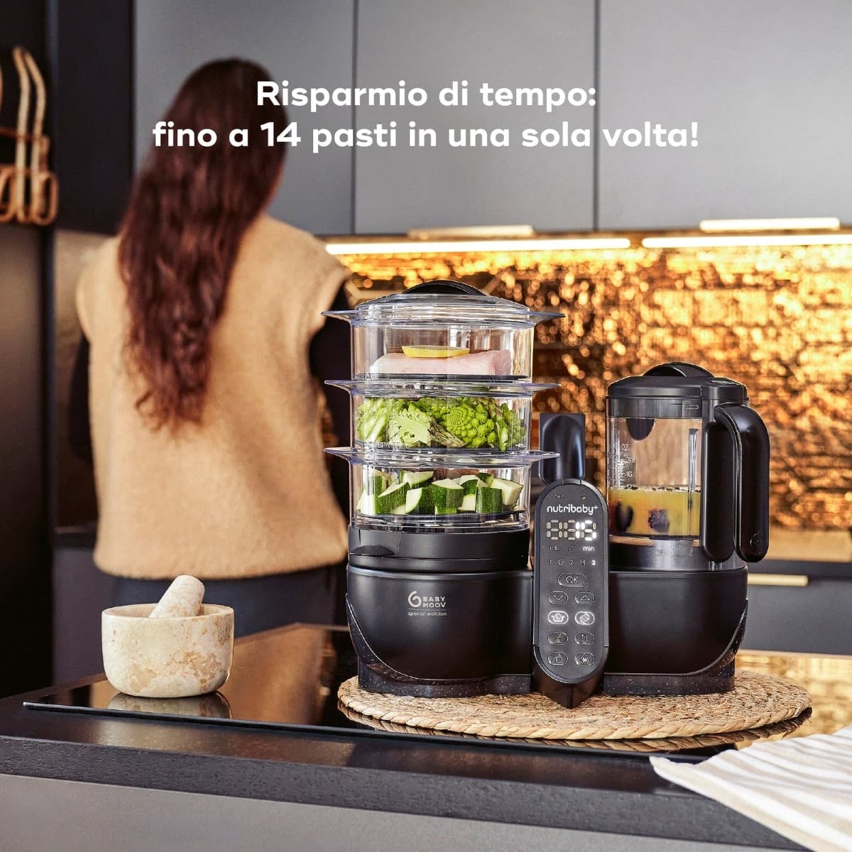 Cuocipappa Babymoob Nutribaby+ XL Mineral Black - 4
