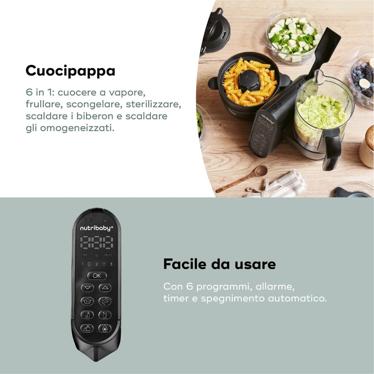 Cuocipappa Babymoob Nutribaby+ XL Mineral Black - 6