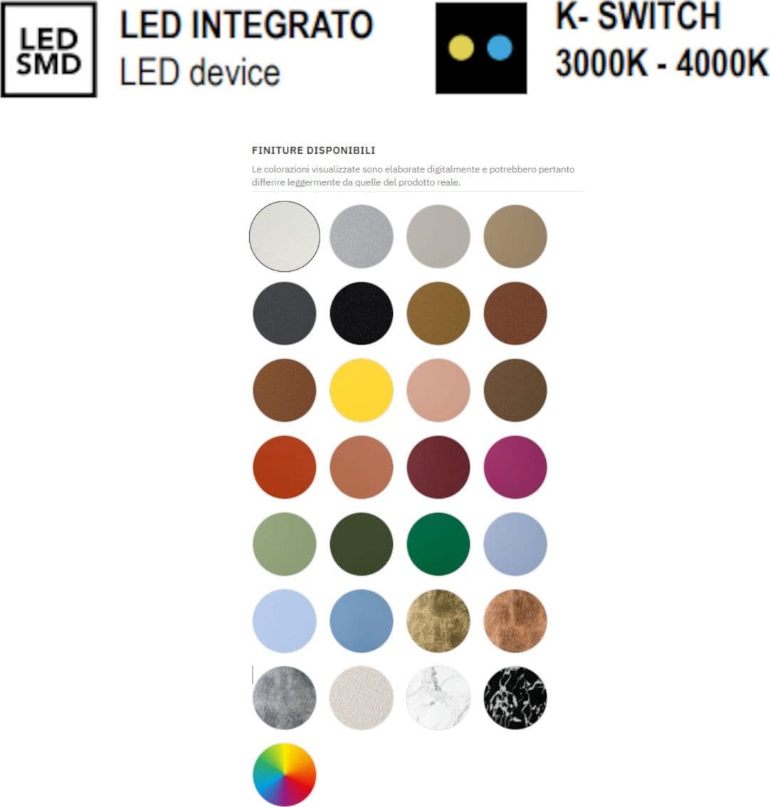 Applique moderno Promoluce BUNNY A23 WH LED CCT metallo metacrilato - 4
