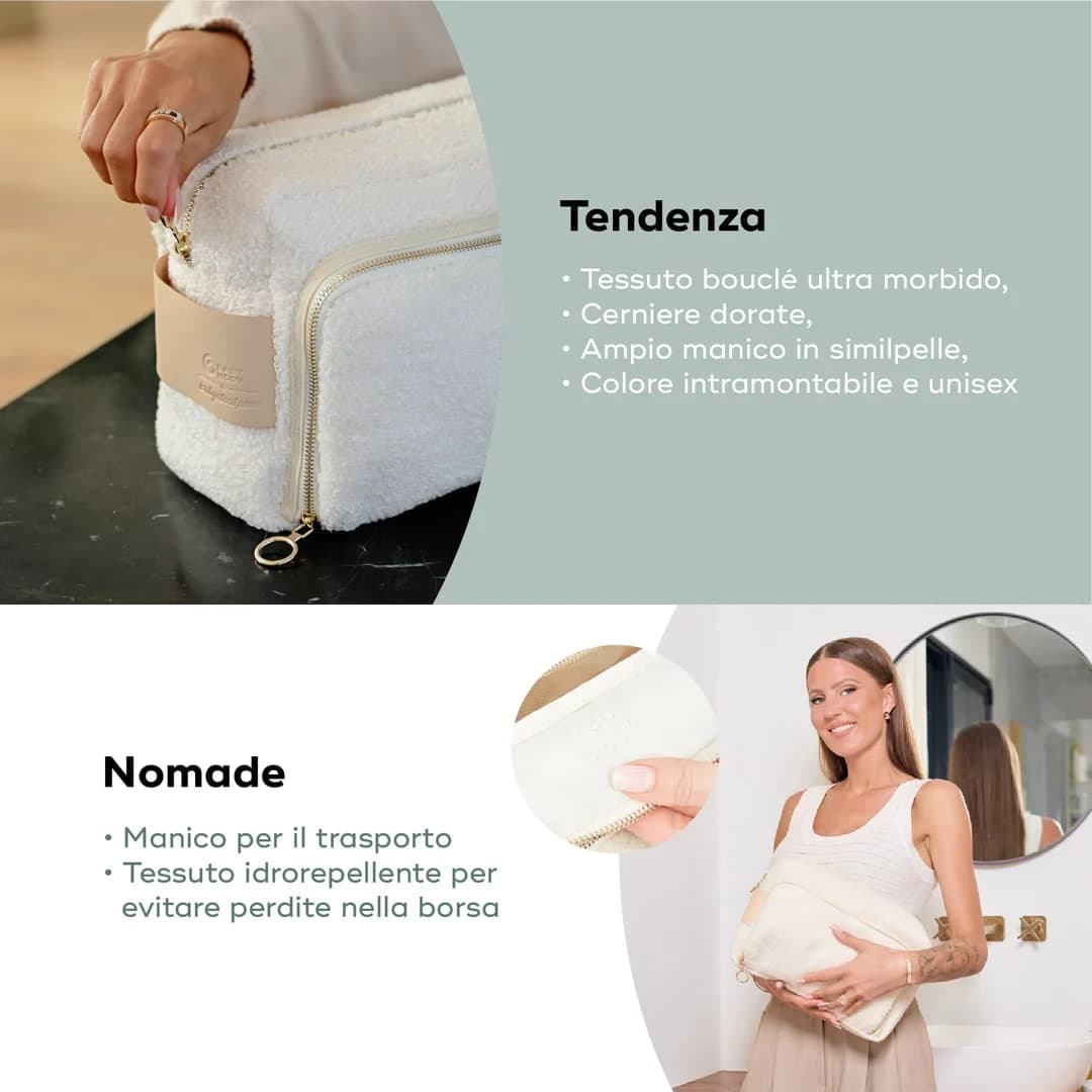Borsa da Toilette per Neonati Babymoov Curl White - 3