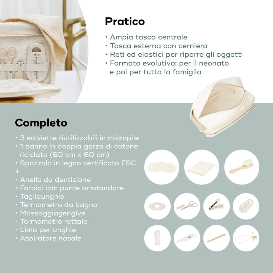 Borsa da Toilette per Neonati Babymoov Curl White - 4