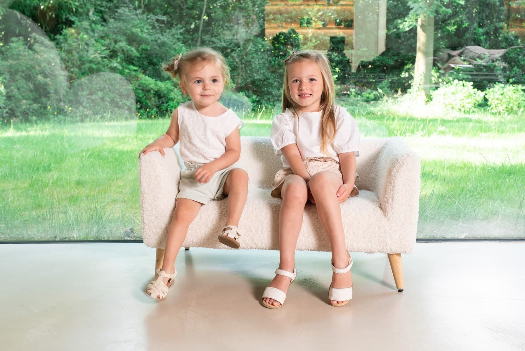 Panca Divano Childhome per Bambini Teddy Bianco Naturale - 11