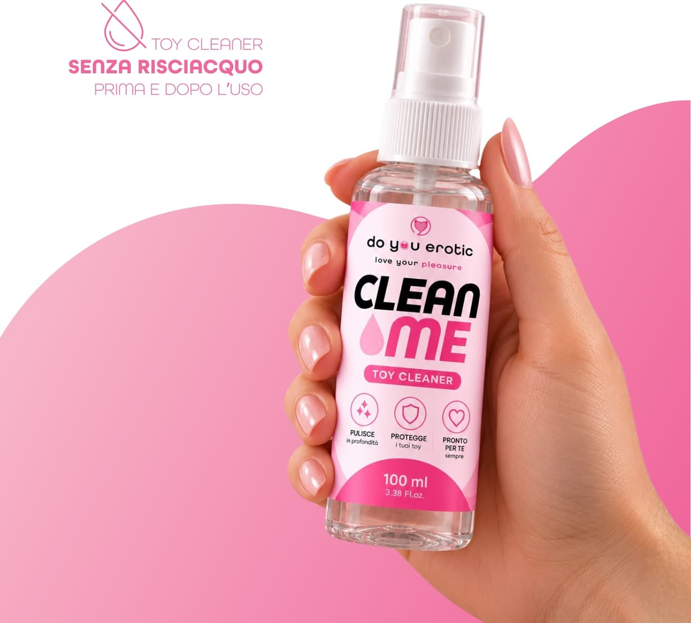 Toy Cleaner Clean Me Spray Detergente Pulizia per Sex Toys 100 ml Made in Italy - 3