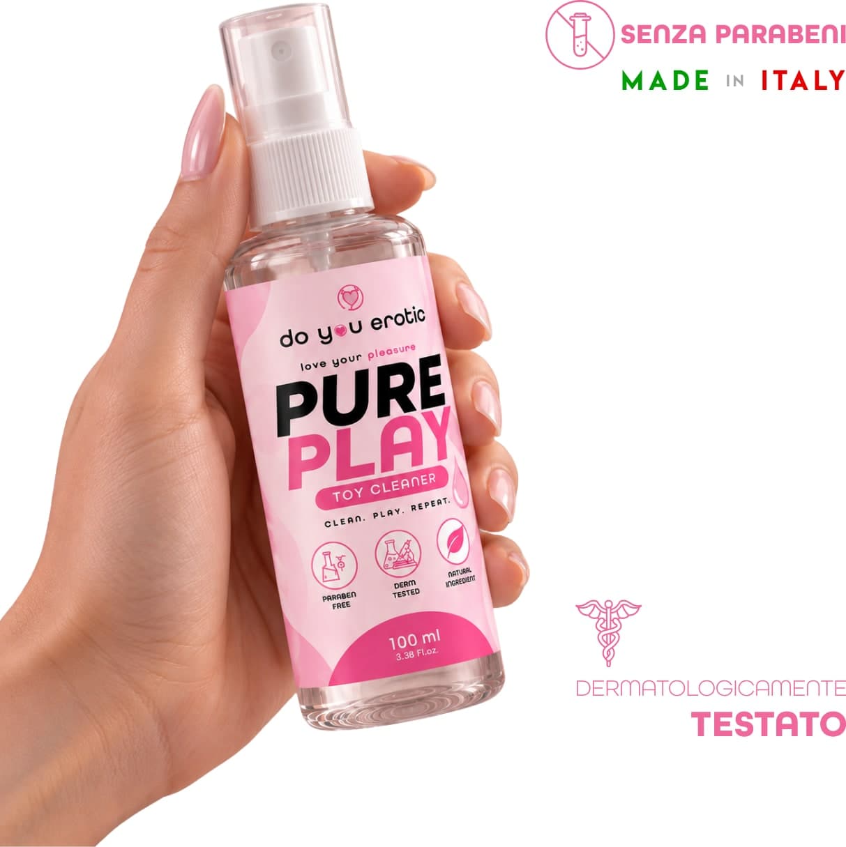 Toy Cleaner PURE PLAY Spray Detergente Sex Toys 100 ml Senza Risciacquo - 5