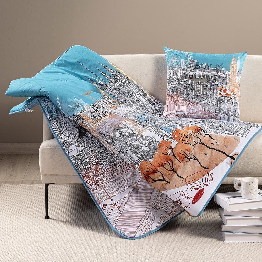 Scaldotto  London Westminster ! Caleffi 130x170 cm - Plaid Trapuntato da Divano - 2