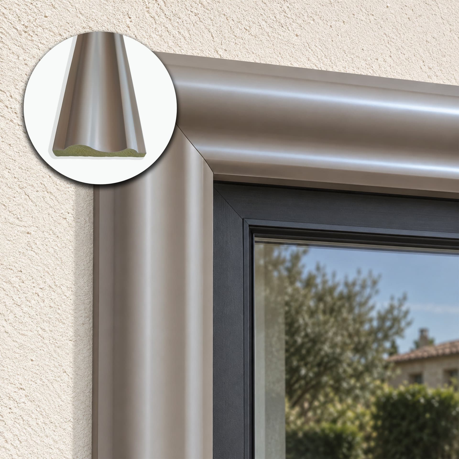 Cornice per Esterno in Polimero HPS 80x22x2500 mm – JH28 – Venduta al Metro Lineare - 2