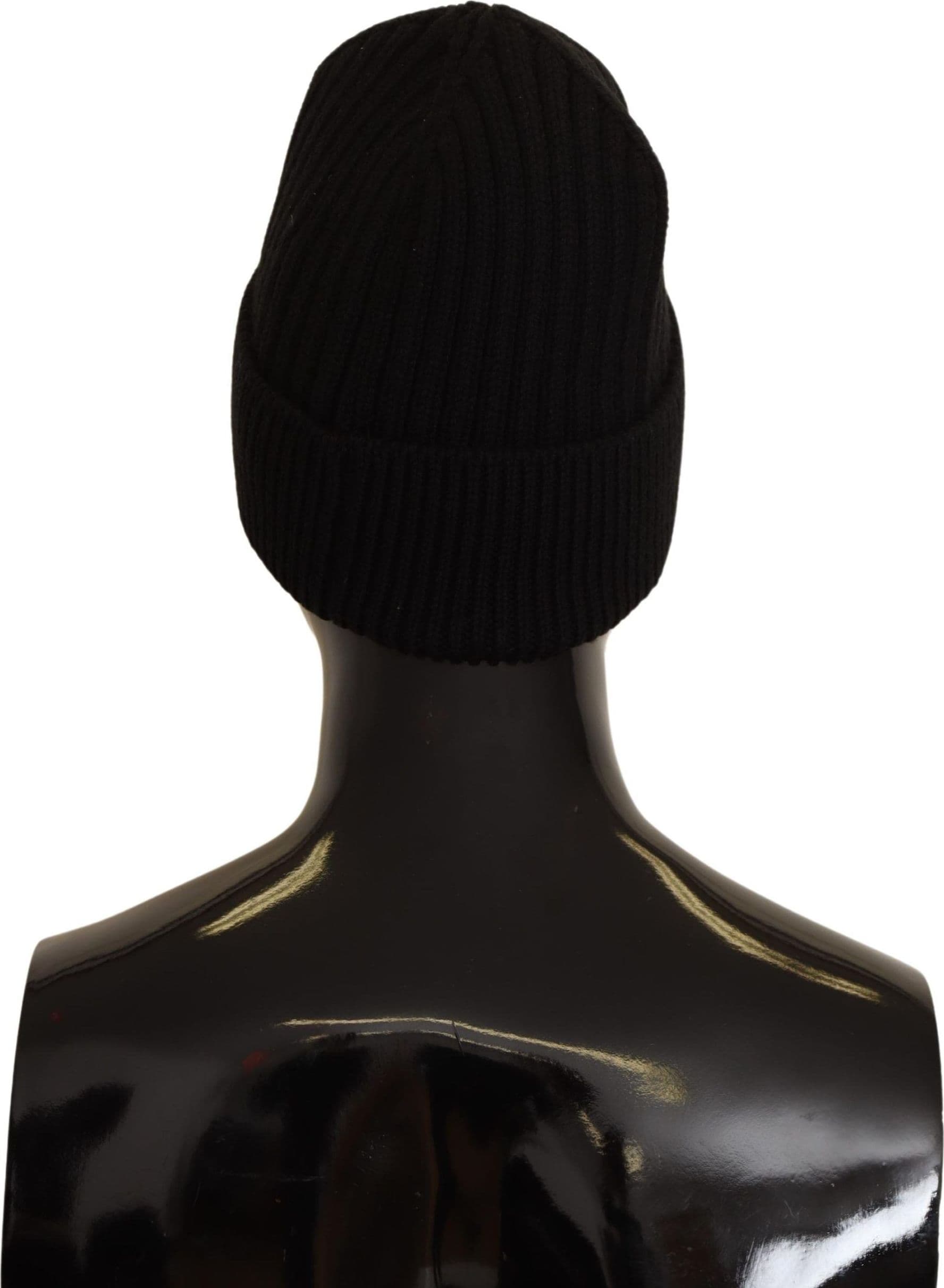 Dolce & Gabbana Black Wool Knit Women Winter Hat - 2