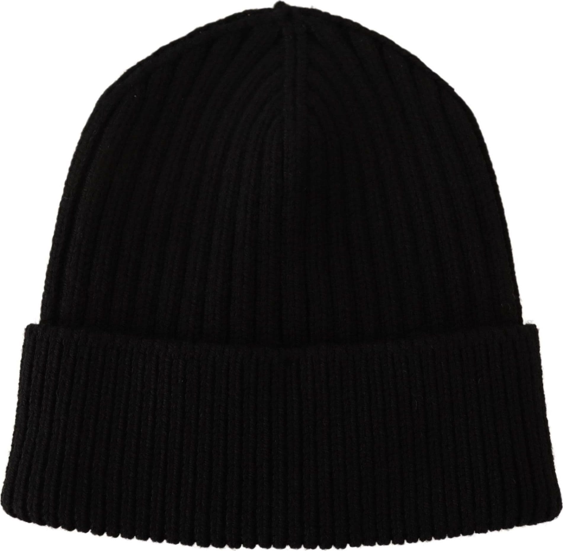 Dolce & Gabbana Black Wool Knit Women Winter Hat - 4