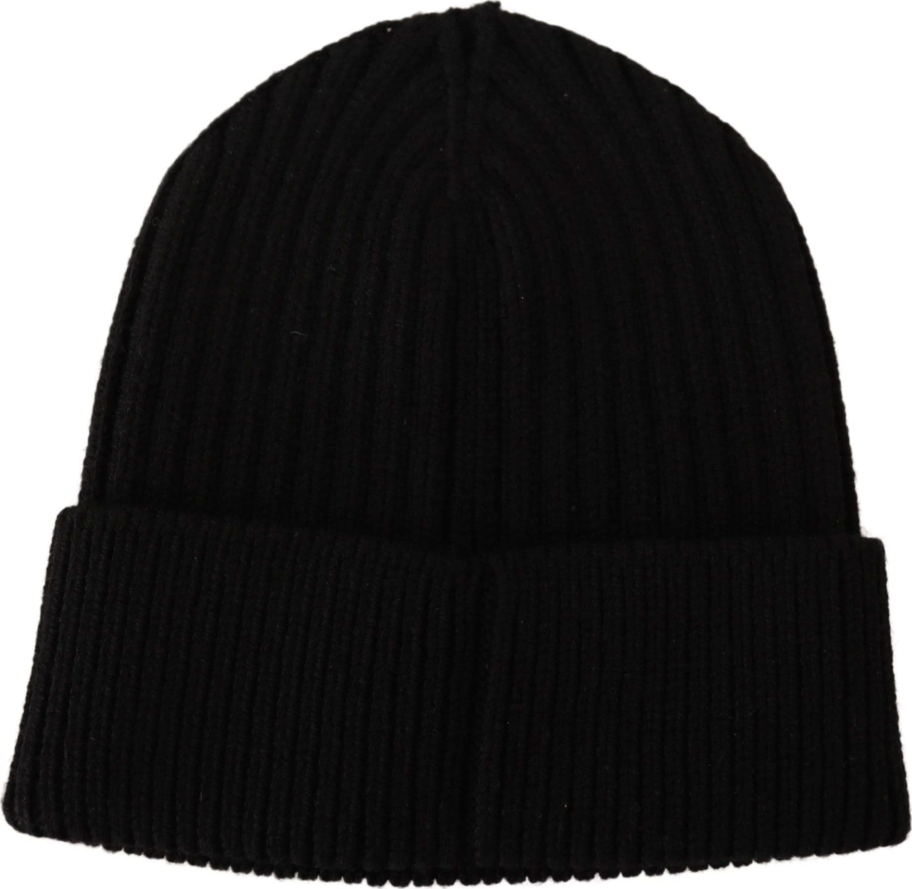 Dolce & Gabbana Black Wool Knit Women Winter Hat - 6