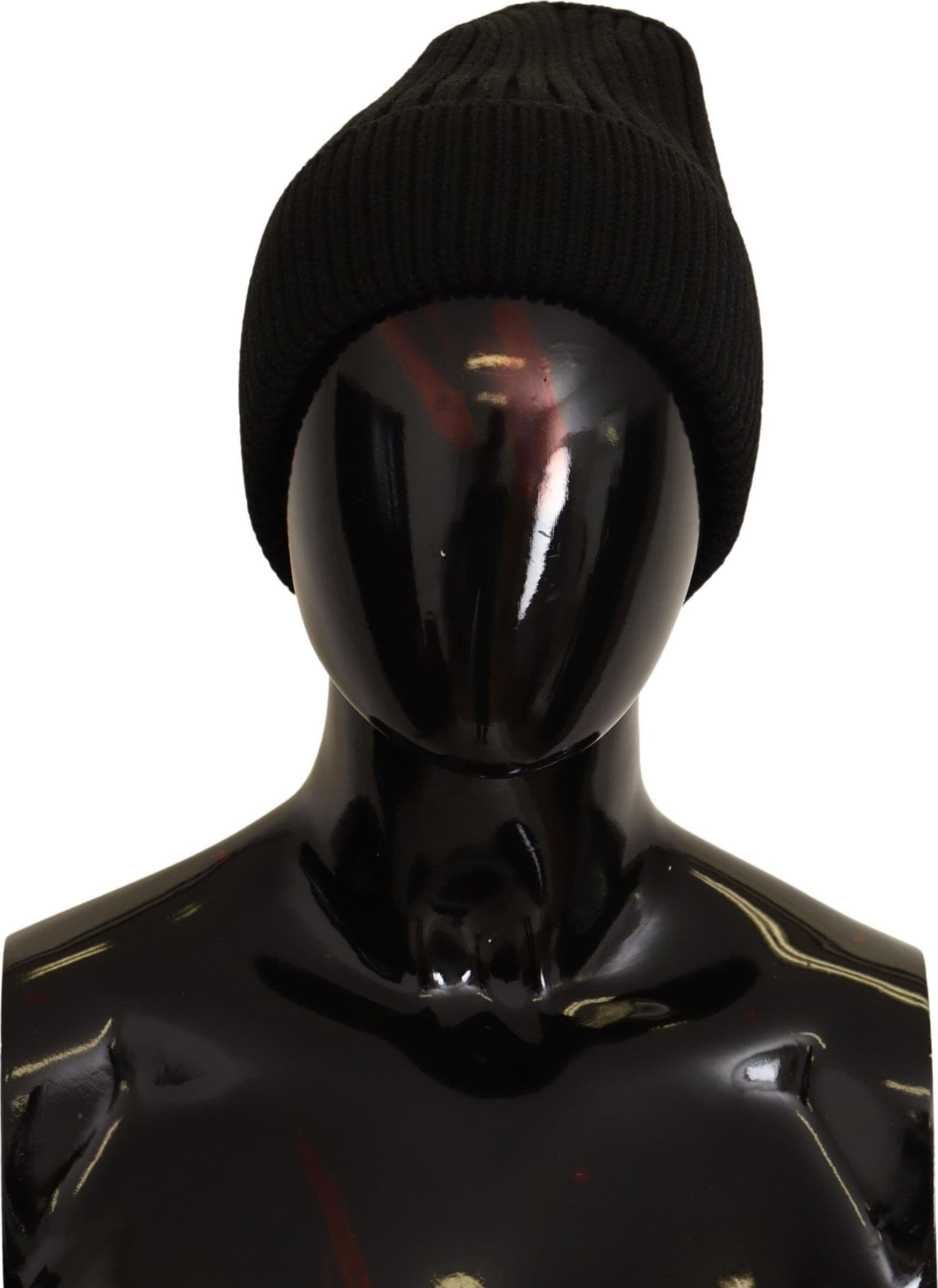 Dolce & Gabbana Black Wool Knit Women Winter Hat - 7