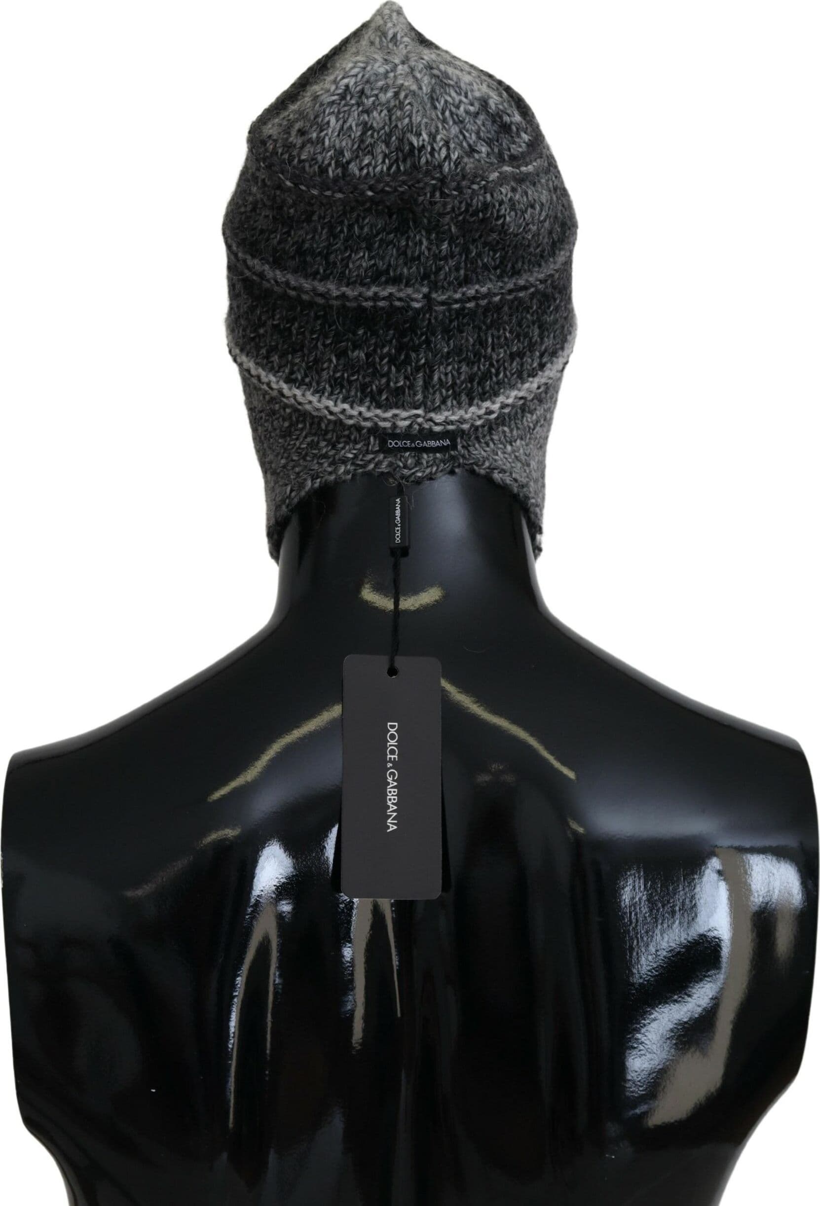 Dolce & Gabbana Gray Warm Fleece Ear Flaps Knit Beanie Hat - 3