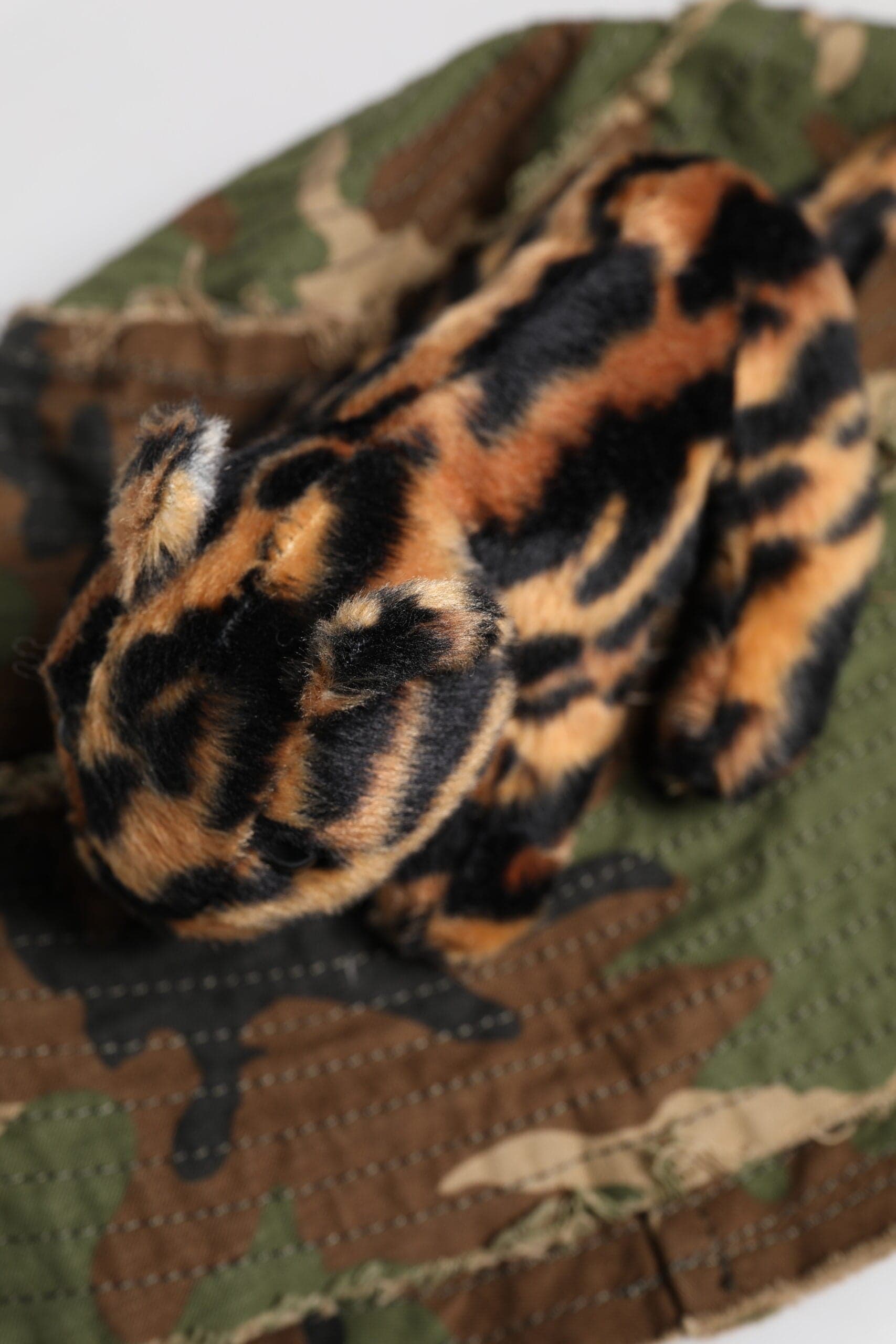 Dolce & Gabbana Multicolor Leopard Embellish Wide Brim Bucket Hat - 5