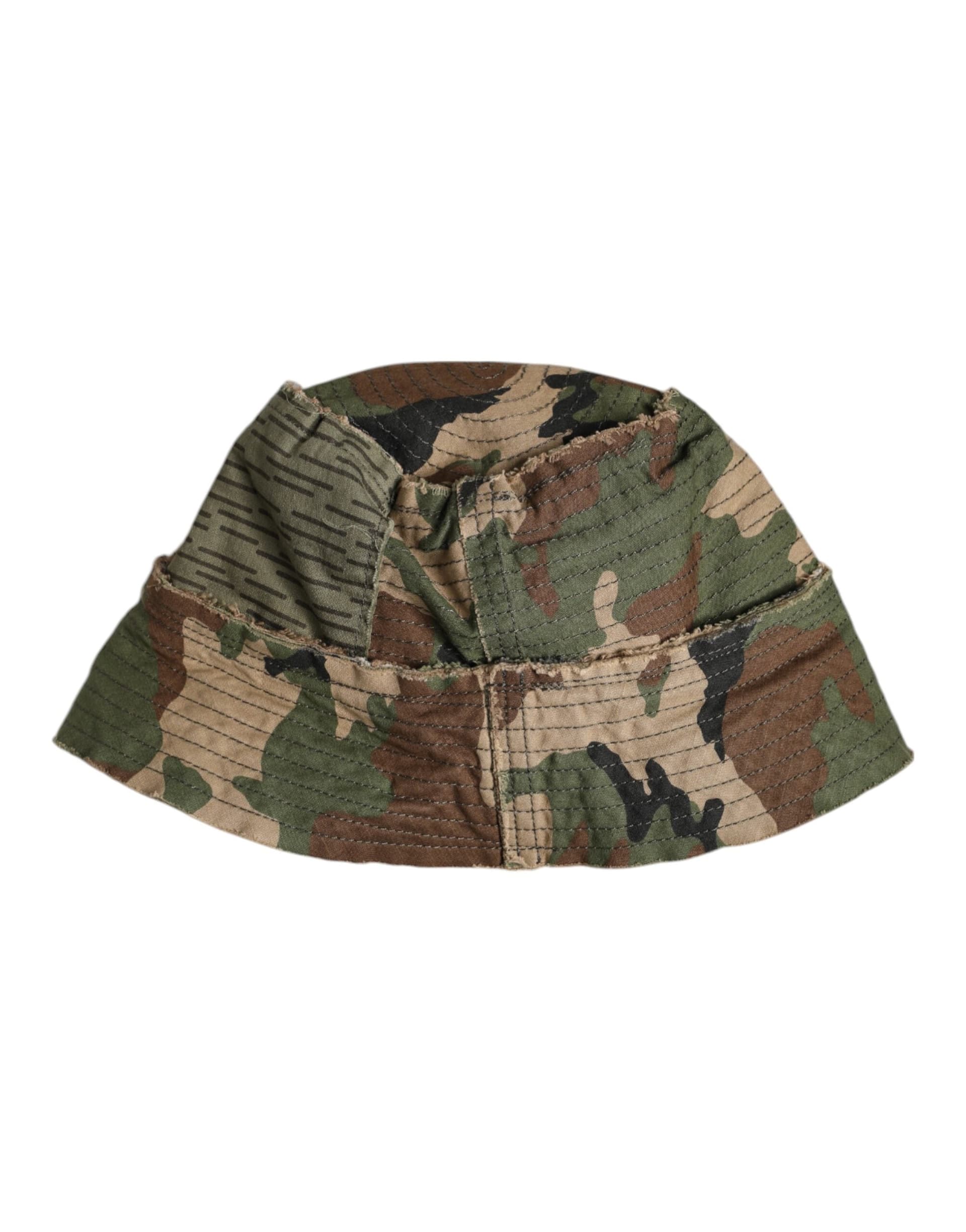 Dolce & Gabbana Multicolor Leopard Embellish Wide Brim Bucket Hat - 7